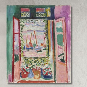 Henri Matisse Open Window Canvas Modern Painting Matisse Colorful Poster Print Eclectic Abstract Printable Wall Art Wall Art Home decor Art