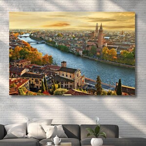 Verona Canvas Print Art,Italy Verona Canvas Wall Art,Verona Skyline,Verona Painting,Verona Print living room wall art Christmas Gift
