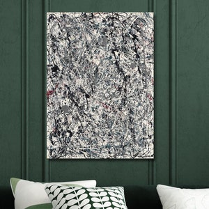 Jackson Pollock Print, Extra Large Canvas Wall Art Pollock Canvas Wall Art Home and Living Room Decor Pollock Convergence Summer Wall Decor