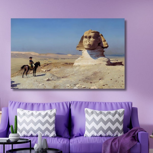 Napoleon Bonaparte Canvas Wall Art, Conqueror of the Sands: 'Napoleon's Egyptian Campaign' Artwork Add a Touch of Imperial Adventure canvas