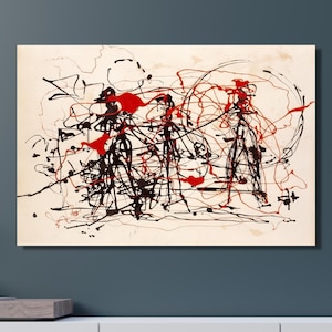 Jackson Pollock Print, Extra Large Canvas Wall Art Pollock Canvas Wall Art Abstract Wall Art Home and Living Room Decor Pollock Convergence