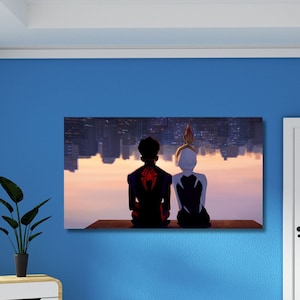 Spider-Man Across the Spider-Verse Movie Canvas Wall Art, Verse Poster 2023 Film, Room Decor, Home Decor, Art Spiderman Poster for Gift