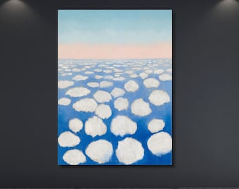 Georgia O'Keeffe Canvas Wall Art,Georgia O'Keeffe Sky Above Clouds IV Giclee Painting Wall Art , Georgia O'keeffe Canvas Poster keeffe decor