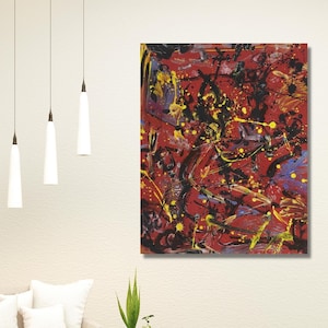 Jackson Pollock Print, Extra Large Canvas Wall Art Pollock Canvas Wall Art Abstract Wall Art Home and Living Room Decor Pollock Convergence