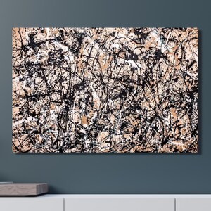 Jackson Pollock Print, Extra Large Canvas Wall Art Pollock Canvas Wall Art Abstract Wall Art Home and Living Room Decor Pollock Convergence