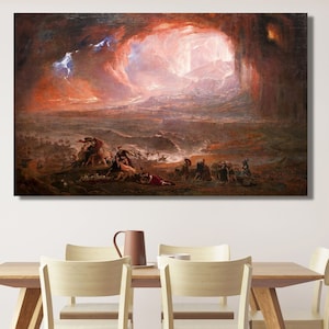 John Martin, Classic art, John Martin Canvas Wall Art John Martin Reproduction Poster Museum Exhibition Martin Artworks Christmas Gift