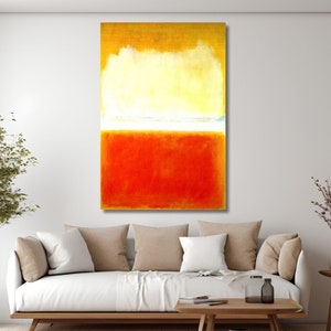 Mark Rothko Yellow Red Canvas Wall Print,Modern Wall Art,Reproduction, Rothko Print, Rothko Poster Rothko Painting,Rothko Museum Classic Art