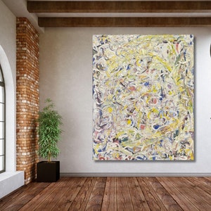 Jackson Pollock Print, Extra Large Canvas Wall Art Pollock Canvas Wall Art Abstract Wall Art Home and Living Room Decor Pollock Convergence