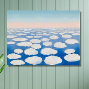 Georgia O&#39;Keeffe Print Wall Art,Georgia O&#39;Keeffe Sky Above Clouds IV Giclee Painting Wall Art , Georgia O&#39;keeffe Canvas Poster keeffe decor