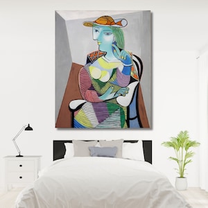 Pablo Picasso Canvas Wall Art, Pablo Picasso&#39;s Abstract Art Vibrant Prints and Posters Fusion of Classic Picasso Style, Pablo picasso canvas
