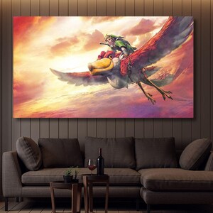 The Legend Of Zelda Leinwand Poster Anime Fan Arts Legend Of Zelda Link Zelda Art Zelda Prints Anime headboard canvas Summer Wall Decor