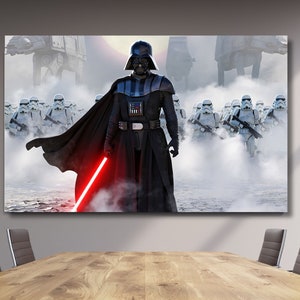 Darth Vader Print Art,Darth Vader Poster,Starwars Darth Vader Print on Canvas,Anakin Poster,Midnight Starwars Print Art, Christmas Gift