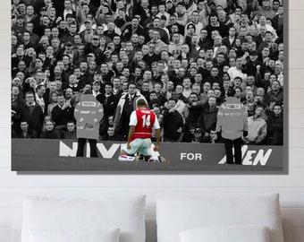 Thierry Henry Canvas Wall Art, Arsenal's Legend Player, Thierry Henry , Premier League Print, Iconic Thierry Henry Poster Mother's day gift