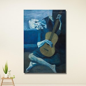 Pablo Picasso - Blue Period Canvas Wall Art, Classical Art, Modern Fine Art Print Home Decor Wall Art, Living Room Canvas Christmas Gift