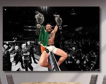 Conor McGregor Canvas Wall Art,Conor McGregor Poster,Conor McGregor Wall Decor,Motivation Art,Conor McGregor Print,Fitness Sports Room Decor