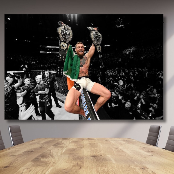 Conor McGregor Canvas Wall Art,Conor McGregor Poster,Conor McGregor Wall Decor,Motivation Art,Conor McGregor Print,Fitness Sports Room Decor