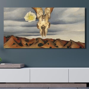 Georgia O&#39;Keeffe Ram&#39;s Head Canvas Wall Art Georgia Okeefe Ram&#39;s Head Print, Georgia Okeeffe Large Canvas Art, Gift Wall Art Valentine&#39;s Day