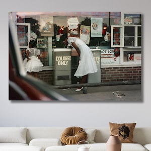 Gordon Parks Canvas,Drinking Fountain Black Lives Matter African American Ready To Hang ,Department Store Segregation in the South Colored