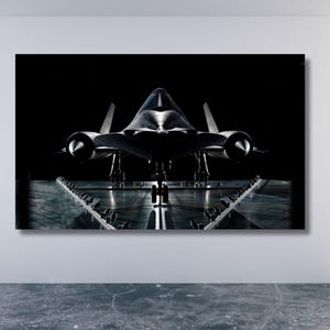 Arte mural en lienzo del avión Lockheed SR-71 Blackbird, póster del avión Lockheed SR-71 Blackbird, arte mural en lienzo del avión, impresión del avión Lockheed SR-71, impresión del Blackbird