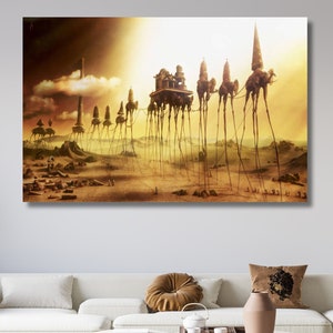 Elephants Giraffe by Salvador Dali Canvas Wall Art Salvador Dali Elephants Dali  Poster Dali Paint Salvador Dali Wall Art Christmas Gift