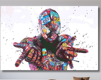 Spiderman Graffiti Wall Art,Spiderman Wall Art,Marvel Avenger Graffiti Art,Spiderman Poster,Avenger Poster Decor, Gift for Kids,Movie Poster