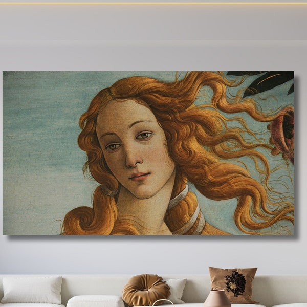 Sandro Botticelli De geboorte van Venus (1485) Canvas Gallery Tentoonstelling Poster/Wall Art Print, De geboorte van Venus Canvas Botticelli, Decor van het huis