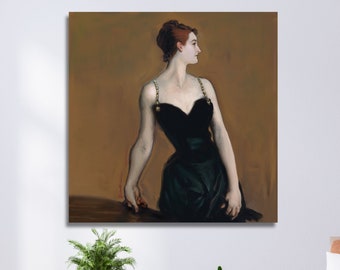 John Singer Sargent Madame X Wall Art Print Painting 1881 Arte stampabile Arazzo da parete Sargent Art Portraits Madame X Design Regalo per la festa della mamma