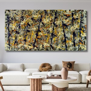 Jackson Pollock Canvas Extra Large Canvas Wall Art Pollock Abstract Wall Art Home and Living Room Decor Pollock Convergence Christmas Gift