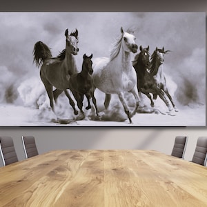 5 Running Horses Canvas Wall Art, 6 Running Horses Wall Art, Poster, Print - Home Decor- Colourful Print Canvas Print Art, 7 Running Horses