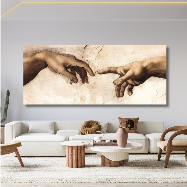 The Creation of Adam by Michelangelo Creation of Adam Hands (detail ...