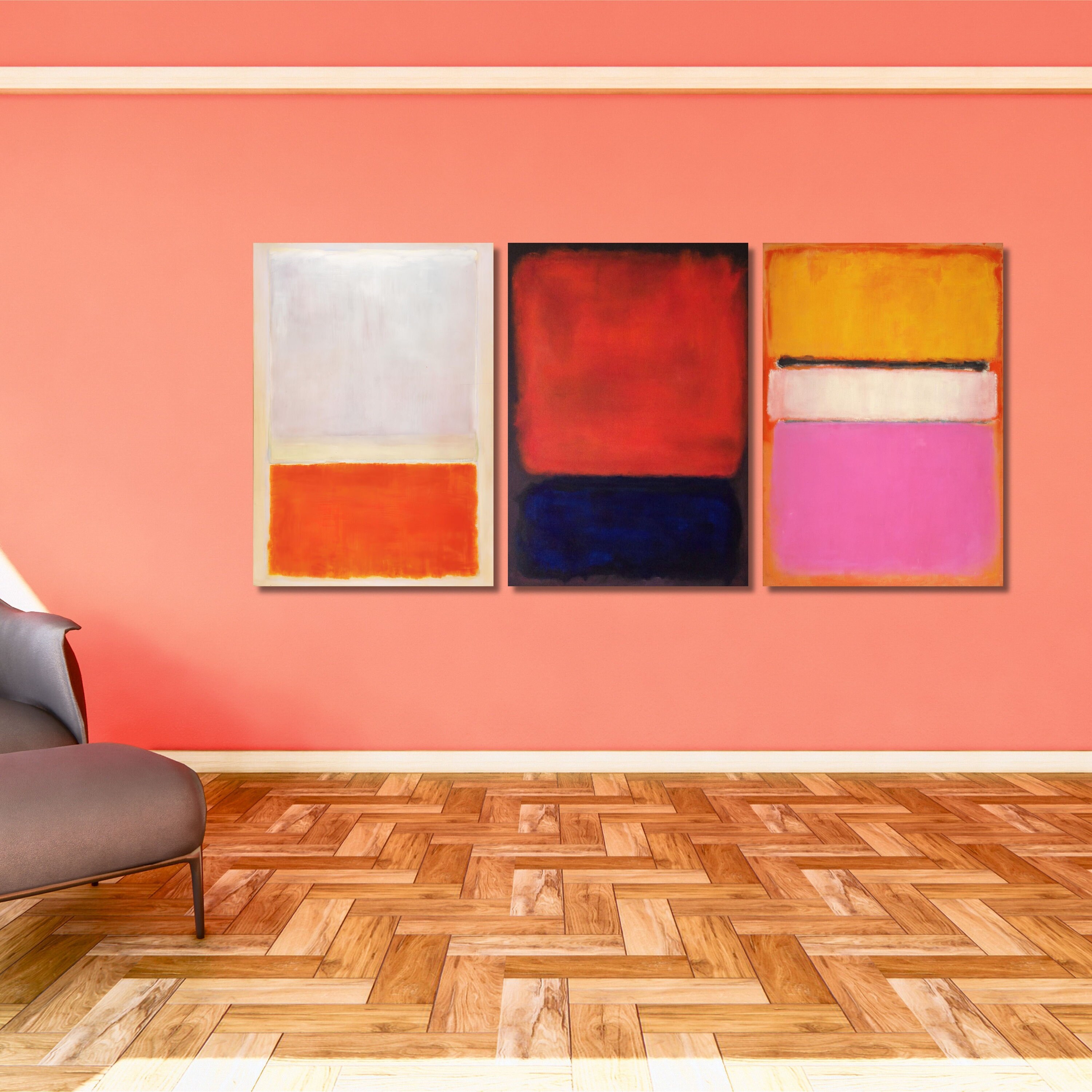 マーク・ロスコ ウォールアート3点セット、マーク・ロスコ