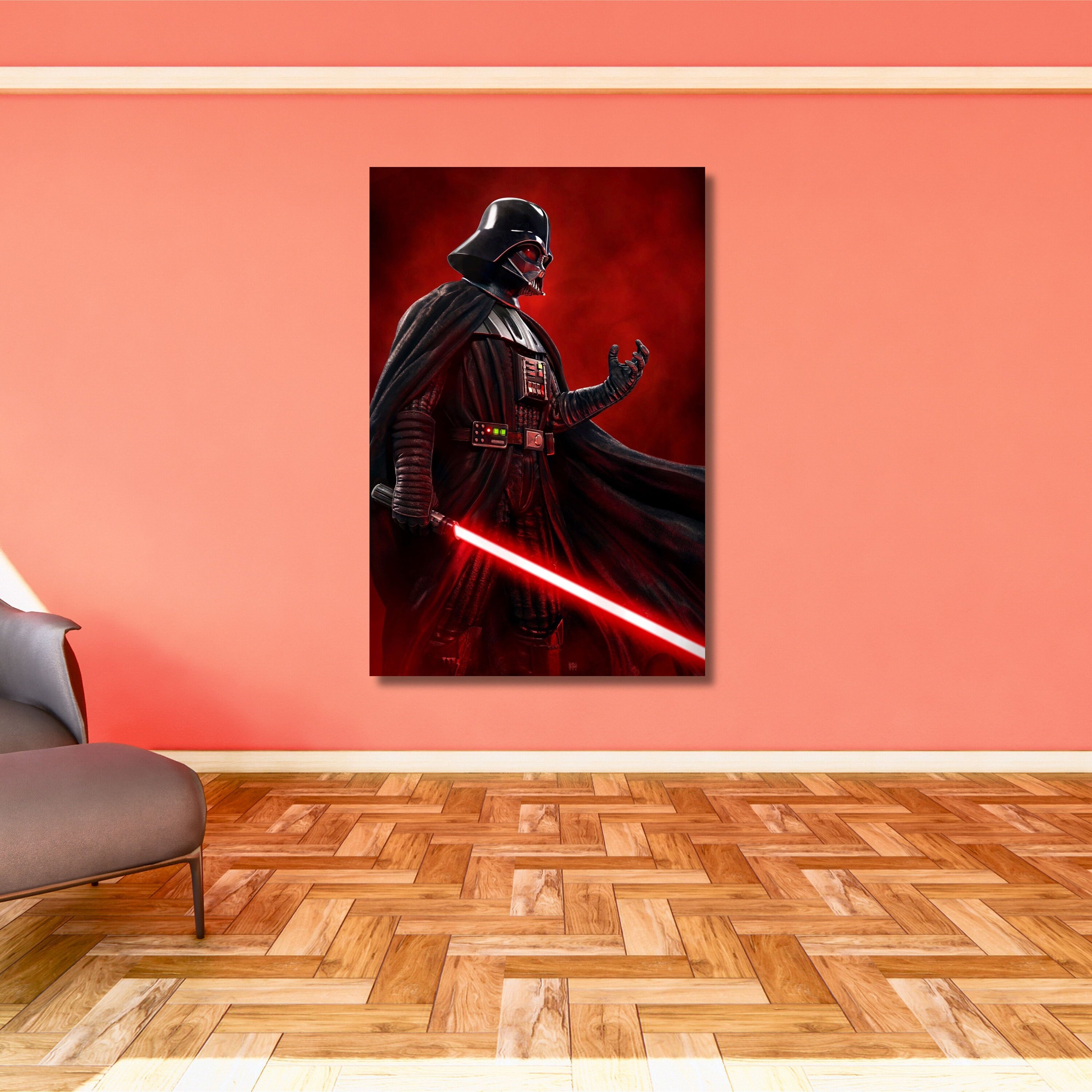 Starwars Darth Vader Poster Wandkunst,Darth Vader Leinwanddruck Kunst Leinwand,Clone Wars,Darth