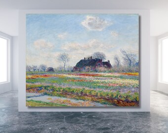 クロード・モネの「サッセンハイムのチューリップ畑」（1886年）モダン