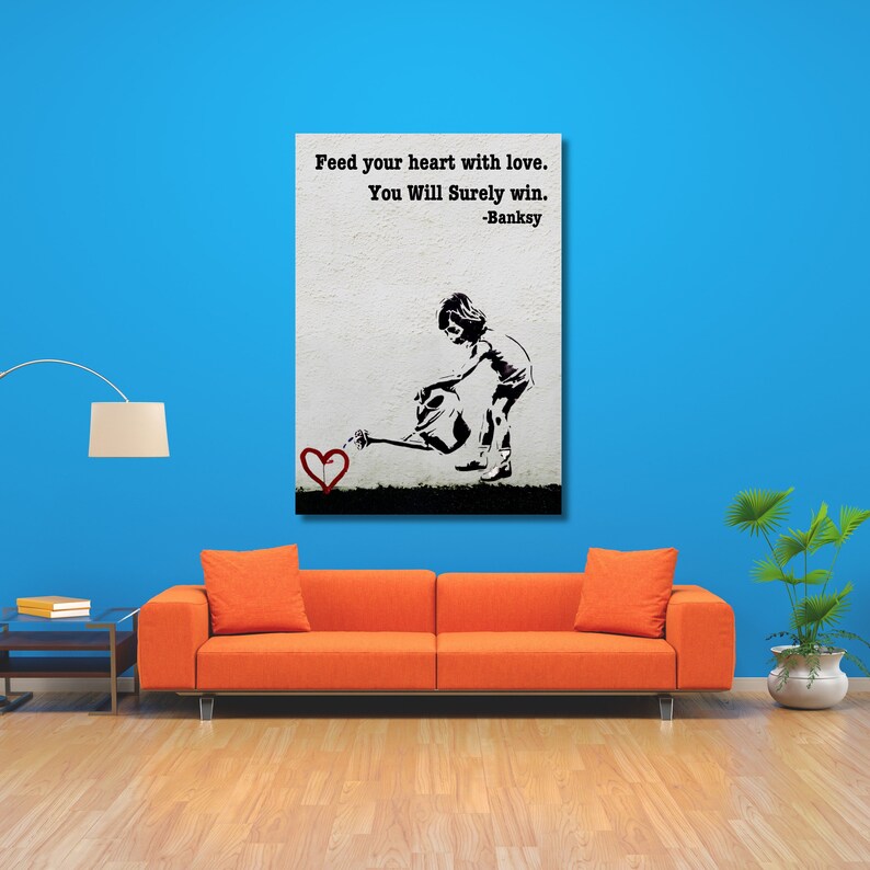 Banksy Canvas, Banksy Print, Banksy Art Print, Banksy Wall Art, Banksy