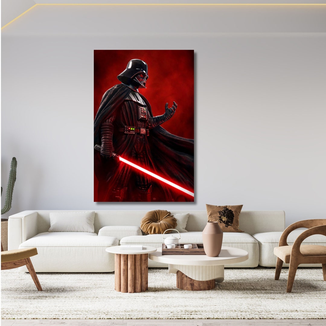 Star Wars , Darth Vader , Öl Auf Leinwand Portrait A3