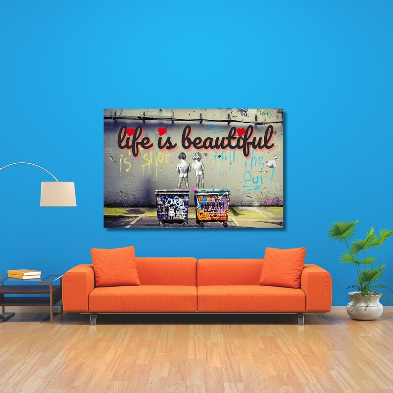 Banksy Home Sweet Home Art, Banksy Wall Art, Banksy Home Sweet Home