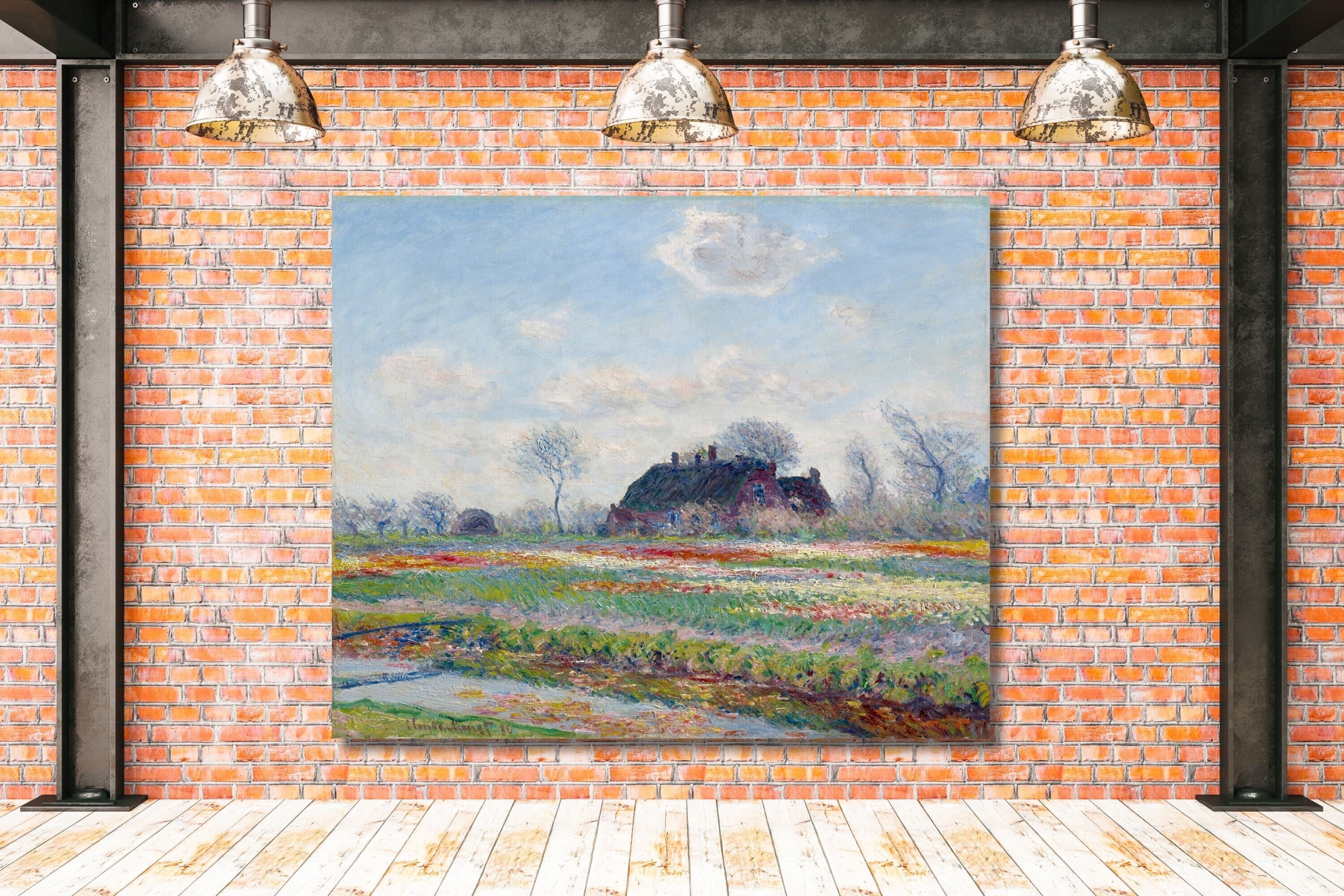 クロード・モネの「サッセンハイムのチューリップ畑」（1886年）モダン