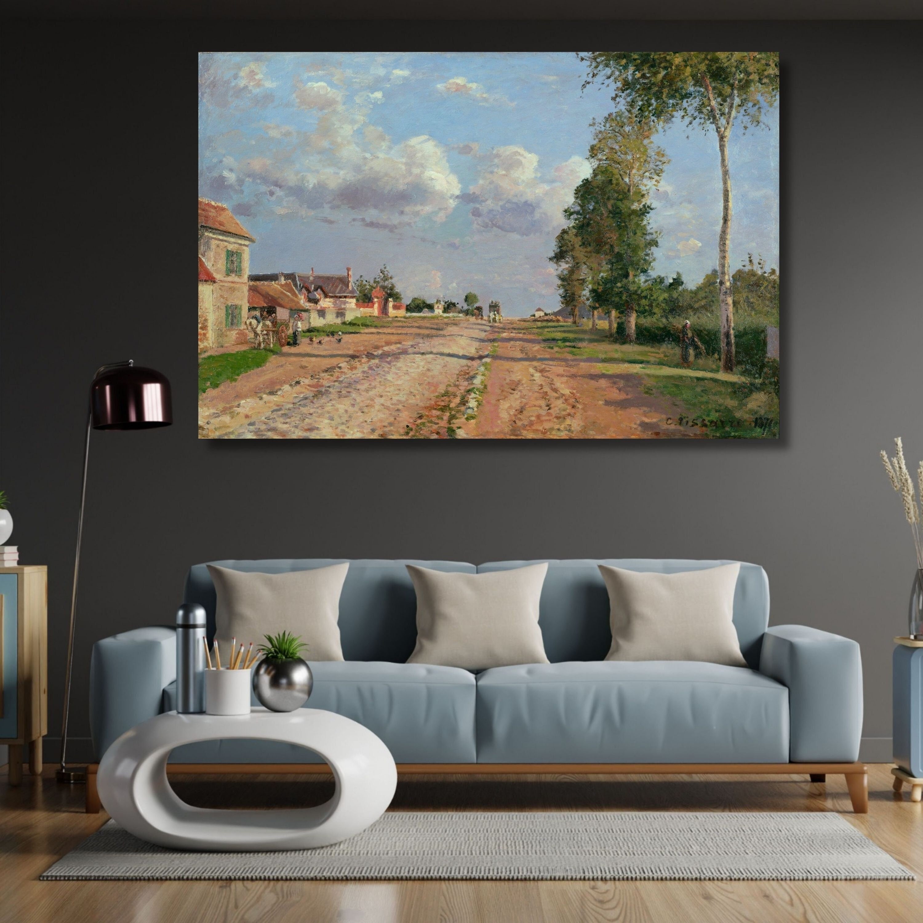 Camille Pissarro Route De Versailles Wall Design Rocquencourt,art