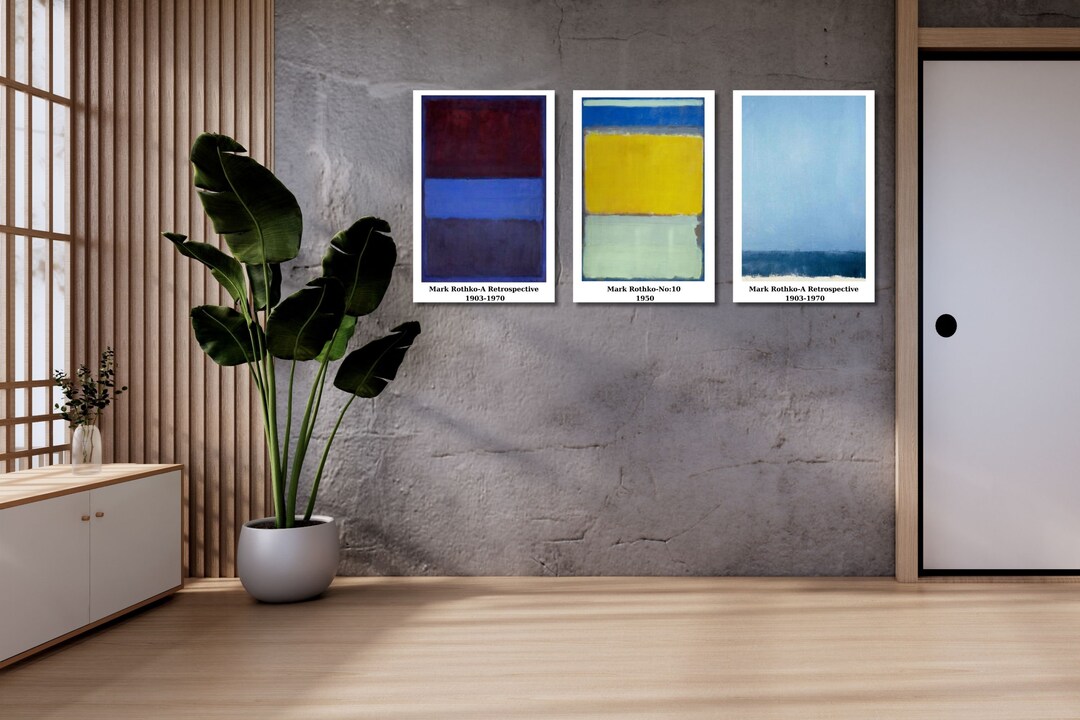 Mark Rothko Printable Mark Rothko Set of 3 Wall Art, Mark Rothko Canvas Prints, Mark Rothko ...