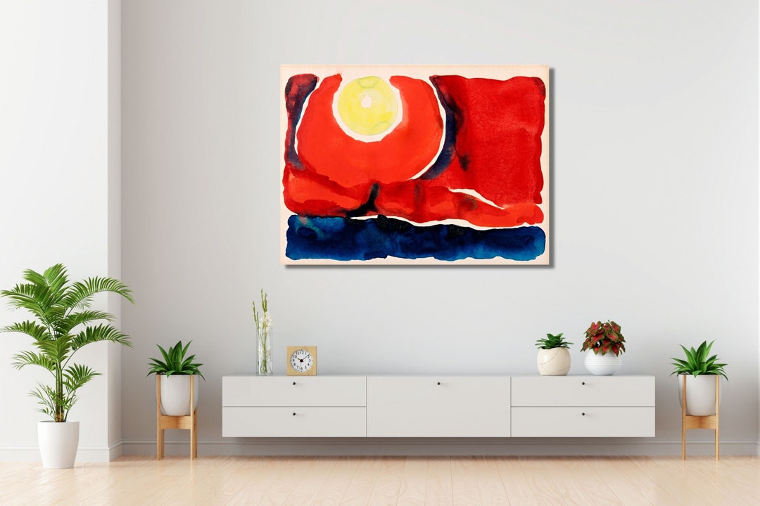 Georgia O'keeffe Canvas Wall Art, Sunrise Giclee Print Texture Gel ...