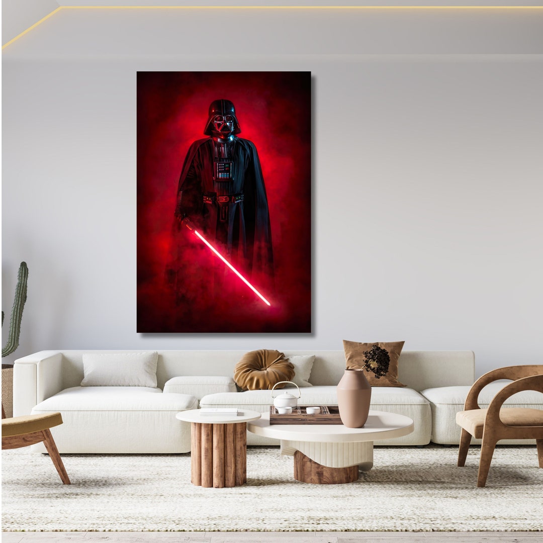 Starwars Darth Vader Poster Wandkunst,Darth Vader Leinwanddruck Kunst Leinwand,Clone Wars,Darth
