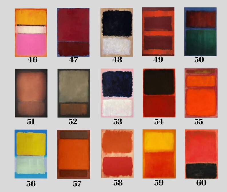Custom Set of 3 Mark Rothko Wall Art, Create Your Own Canvas Set ...