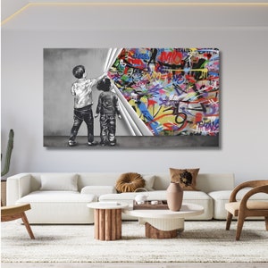 Banksy Prints Love Poster Banksy Canvas Banksy Print Pop Art Wall Art Graffiti Wall Art Street Art Banksy Love Print Large Banksy Print Gift
