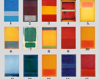 Custom Mark Rothko Wall Art, Choose one of from Rothko&#39;s 60 Artworks, Leave a Message to Us, We will Produce it for You, Christmas Gift