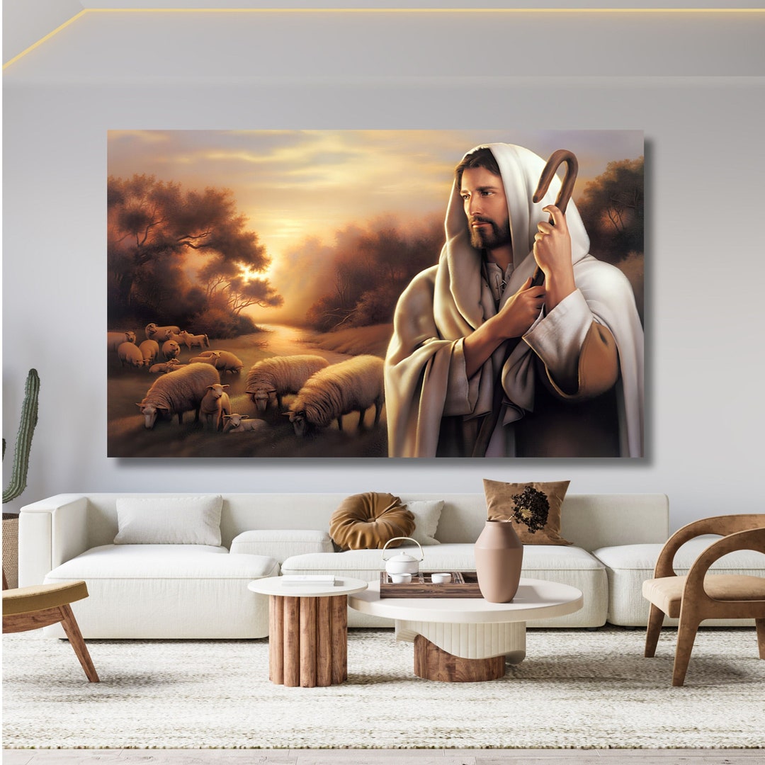 Jesus Canvas Wall Art Religious Wall Decor Jesus Christ Bible Art Print ...