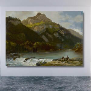 Albert Bierstadt Mountain Landscape Poster Bierstadt Wall Art Office Decor Canvas Bierstadt Poster Gift Home Wall Decor Christmas Gift