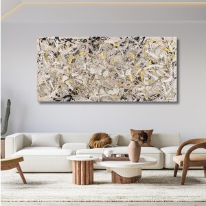 Jackson Pollock Print, Extra Large Canvas Wall Art Pollock Canvas Wall Art Abstract Wall Art Home and Living Room Decor Pollock Convergence