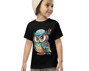 Camiseta de manga corta para niños pequeños / Búho