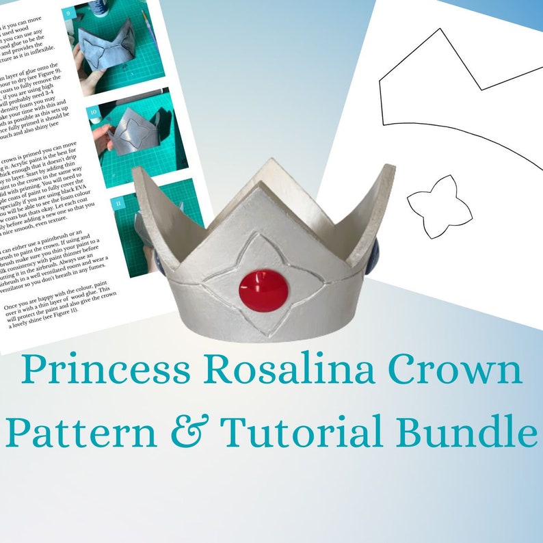 Princess Rosalina Crown Pattern and Tutorial Bundle Etsy