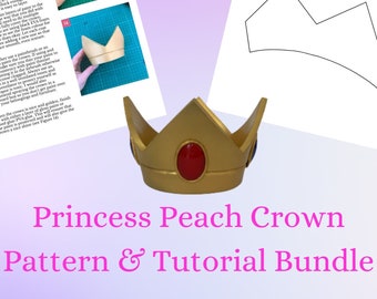 Princess Peach Crown Pattern and Tutorial Bundle